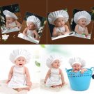 Baby Clothing Overalls for newborns For a photo shoot Cute Baby White Cook Costume Photos Photograph