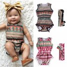 Classic Newborn Baby Girls Clothing Bodysuit Flower Cute Jumpsuit Sunsuit Tops Headband Clothes Outf