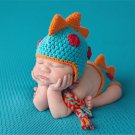 Crocheted Baby Boy Dinosaur Outfit Newborn Photography Props Handmade Knitted Photo Prop Infant Acce