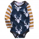 Hot sales Fashion Newborn Baby Boys Girls Clothes Deer Long Sleeve Bodysuits Playsuit cotton Baby Cl