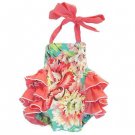 Toddler Infant Baby Girl Bandage Bodysuit sleeveless Floral Jumpsuit Sunsuit Outfit Kids Clothes Sum