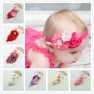1piece kids Baby Girl  Rose Flower elastic headband Hair Ribbon Baby head band children hair accesso