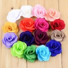 100pcs/lot 16 Color For U Pick 1.57 Inch Small Layerd Burlap Puff Rose Flowers Bridal Wedding Floral