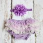 Baby Cotton Lace Bloomers Newborn Flower Headband Shorts Cute Baby Bottom Diaper Cover Toddler Girls