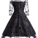Black See-Through Women\'s Day Dress
