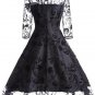 Black See-Through Women\'s Day Dress