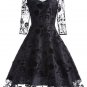 Black See-Through Women\'s Day Dress