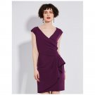 Sleeveless Plum Elegant Evening Sheath Dress