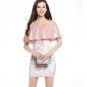 2018 summer Ruffle Off Shoulder Velvet Bodycon tunic Sexy Women Short Sleeve elegant evening Club Mi