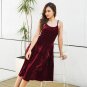 CAYA BOX Summer Dresses Women 2018 Velvet Dress Backless Lace Up Women\'s A Line Ladies Vestidos Dre