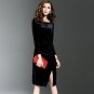 2018 New Spring Autumn Plus Size Bodycon Dress Slim Thin Fashion Dress Vintage Elegant Party Dress S