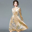 Sexy v neck velvet dresses 2018 Winter women dresses Long sleeve party dresses Vestido mujer robe fe