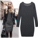 2018 Hot Fashion Autumn/Winter Velvet Round Collar Woolen Thickening Dress Beautiful  Smooth Cotton 