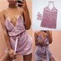 Sexy Halter Deep V-Neck Shiny Velvet Dress 2017 Newly Style Strapless Dress Women Ladies Party Cloth