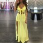 2017 sexy women  Splice butterfly Bow Backless Slim Solid color cotton deep V Neck sleeveless  Polye