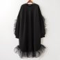 SuperAen Korean Style Mesh Splicing Girls Dress Solid Color Cotton Loose Fashion Velvet Dress Long-s