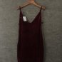 Women Velvet Bixel Dress Deep V Neck Fitted Bodycon Mini Dresses Low Back With Caged Strap Details S