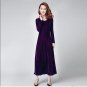 Autumn Winter A-line Elegant Dress Woman Casual Large Size M-3XL Solid Color O-neck Dress Ladies Gol