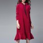 Plus size Winter Dress 2017 New Women Long sleeve Hooded Thick Velvet Casual Loose Mermaid Midi Dres