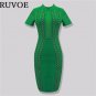 2016 Top Qulaity Gold Ring Short Sleeve high-neck Pink Green BLack Elegant tight dress velvet party