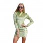 MIOIM Long Sleeve Velvet Pencil Dress Women Autumn High Neck Mini Bodycon Dresses Womens Elegant Par