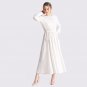 2017 Spring Winter Women Vintage Velvet Maxi Dress White Lace Lantern Sleeeve New Year Female Elegan