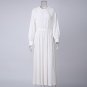 2017 Spring Winter Women Vintage Velvet Maxi Dress White Lace Lantern Sleeeve New Year Female Elegan