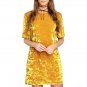 2017 Spring Summer Velvet Dress Women Short Sleeve Casual Mini Bodycon Ladies Dresses Satin Slip Plu
