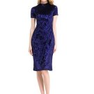 Plain Velvet Women\'s Sheath Dress