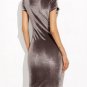 Short Sleeve Velvet Women\'s Sheath Dress