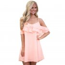 Pink Ruffle Double Layered Short Dress