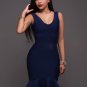 Plain Fishtail Backless Women\'s Party Dress