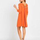 Knee-Length Nine Points Sleeve Women\'s Day Dress