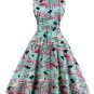 Invisible Zipper Printing Women\'s Skater Dress