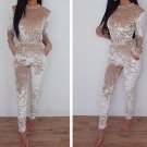 2017 Women Jumpsuit Autumn Winter Rompers Female Turtleneck One Piece Long Pants Velvet Jumpsuits Pl
