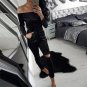 S-2XL Women Sexy Off Shoulder Jumpsuit Fashion Casual Slim Velvet Bodysuit 2016 Autumn Winter Long S