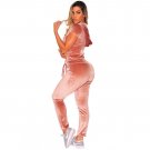 NEW Blue Drawstring Mid-rise Casual Long Palazzo Jumpsuit Realpopu Velvet Autumn Sexy Jumpsuit Acros
