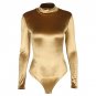 Velvet Bodysuit Long Sleeve Women Solid Gold Body Suits Femme Turtleneck Bodycon Skinny Warm Winter
