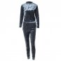 Two Pieces Set Women Long Velvet Jumpsuits 2017 New Fashion Style Playsuits Casual Long Sleeve Rompe
