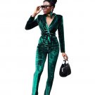 Chic Velvet Jumpsuit 2018 Women Long Sleeve Sexy Slim Club Jumpsuits Overalls Sexy Bodycon Winter Co