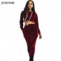 2017 Plus Size Slim Elegant Women Rompers Jumpsuit Winter Velvet Two Pieces Outfits Bodysuit Long Sl