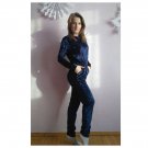 2017 MALL Fashion Women\'s velvet Round neck Long sleeves Jumpsuit Black Blue Grey Purple Khaki