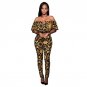 Sexy Women\'s Overalls Off Shoulder Jumpsuit Floral Bodysuit Top Womens Romper Long Korea 2XL Mono L