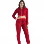 2017 Autumn Winter Warm Red Velvet Jumpsuits Rompers Long Sleeve Pants Overalls Sexy Party Womens Tw