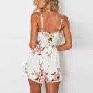 Women Ladies Sexy Sleeveless Floral Print  Holiday Playsuit Shorts Jumpsuit