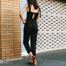 Fashion Summer Women Strap Sleeveless Backless Jumpsuit Long Wide Leg Trousers