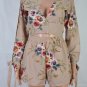 Women Printed Long Sleeve Tops Shirt Two Piece Shorts Pant  Clubwear Jumpsuit