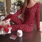 Christmas Women Long Sleeve Pajamas Set Deer Sleepwear Nightwear Tops+Pants