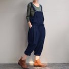 New 2018 Women Oversized Rompers Jumpsuits Strapless Sleeveless Casual Loose Vintage Solid Overalls 