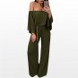 Women 2017 Fashion Off Shoulder Elastic Waist Casual Loose Solid Bodysuits Autumn Sexy Club Party Lo